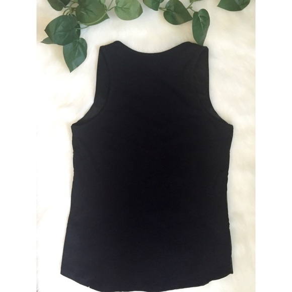 Majestic Filatures Sleeveless Leather Front Top - Picture 3 of 9